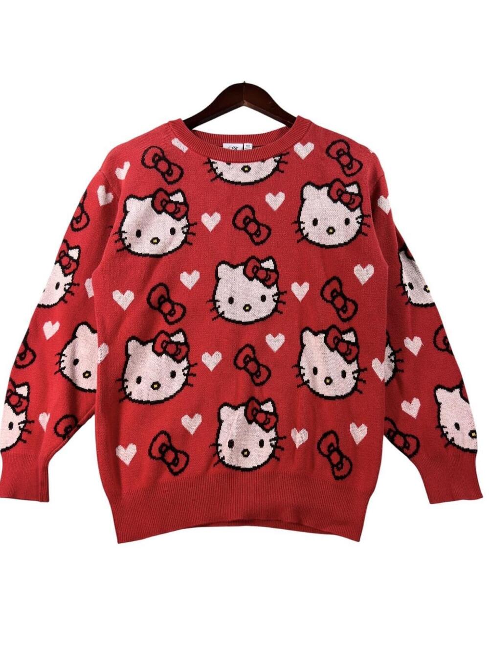 Sanrio Women's Red and Multi Jumper